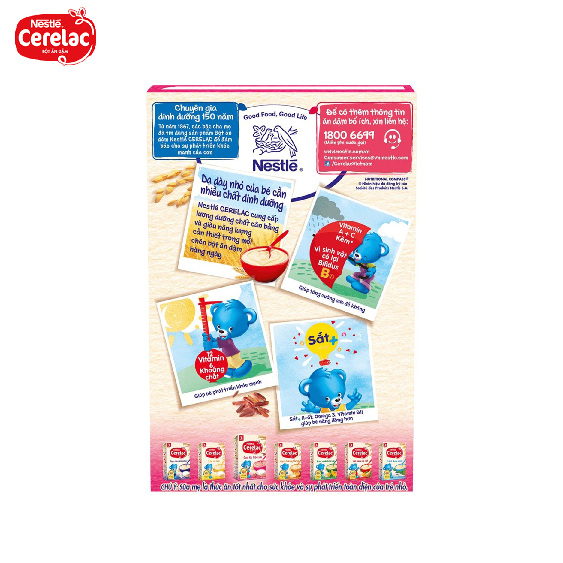 Bột ăn dặm Nestlé Cerelac vị cá và rau xanh - 200g (từ 8 tháng)