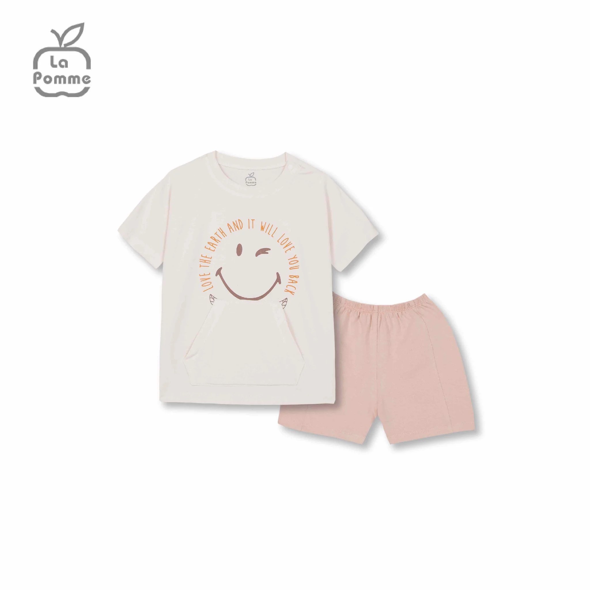 Bộ cộc tay La Pomme funny face