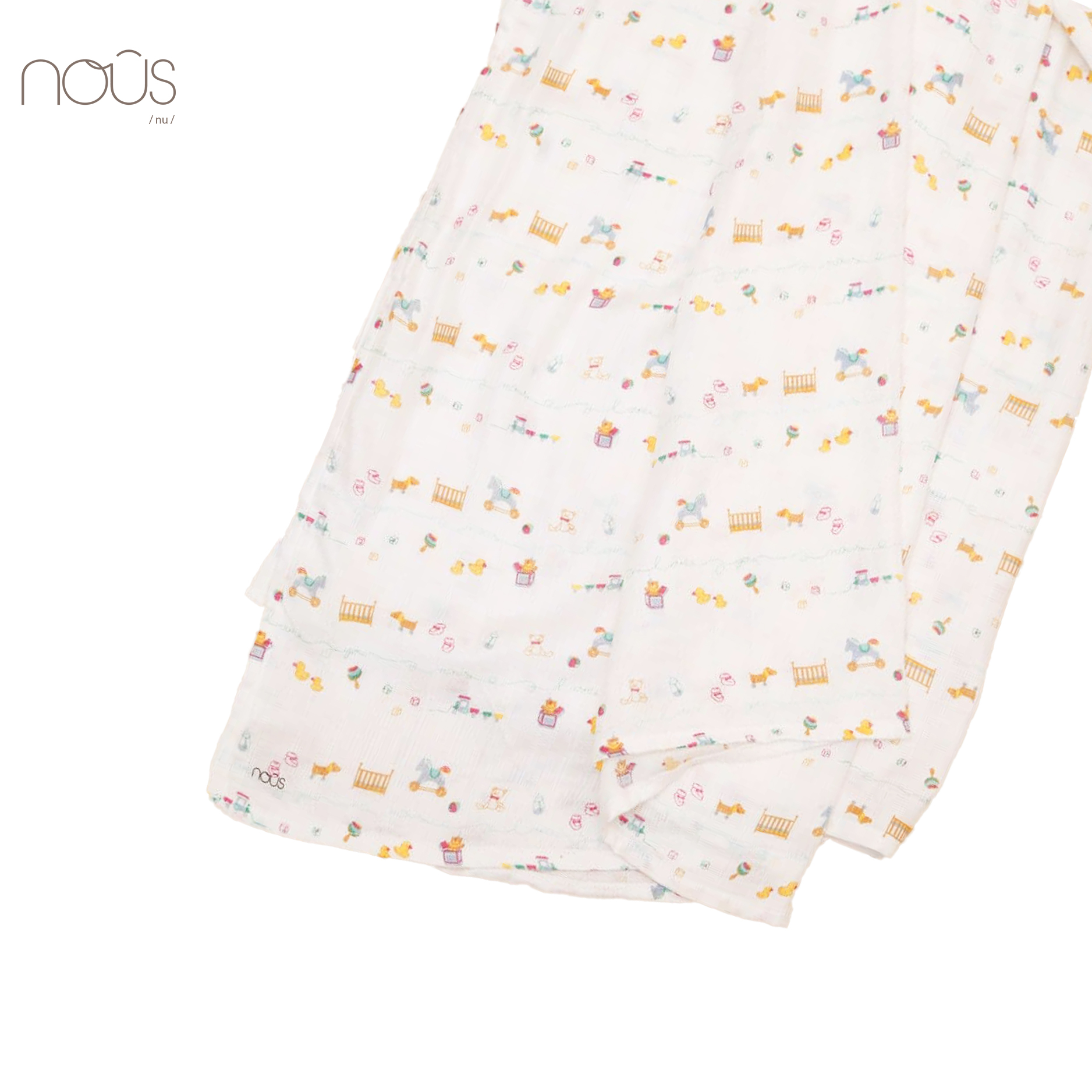 Khăn bamboo đồ chơi chấm bi xanh