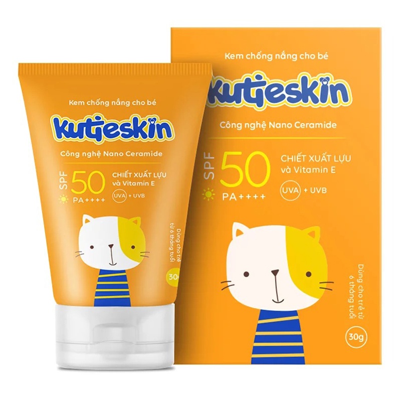 Kem chống nắng trẻ em Kutieskin SPF 50+ PA++++ 30g (Bé từ 6 tháng)