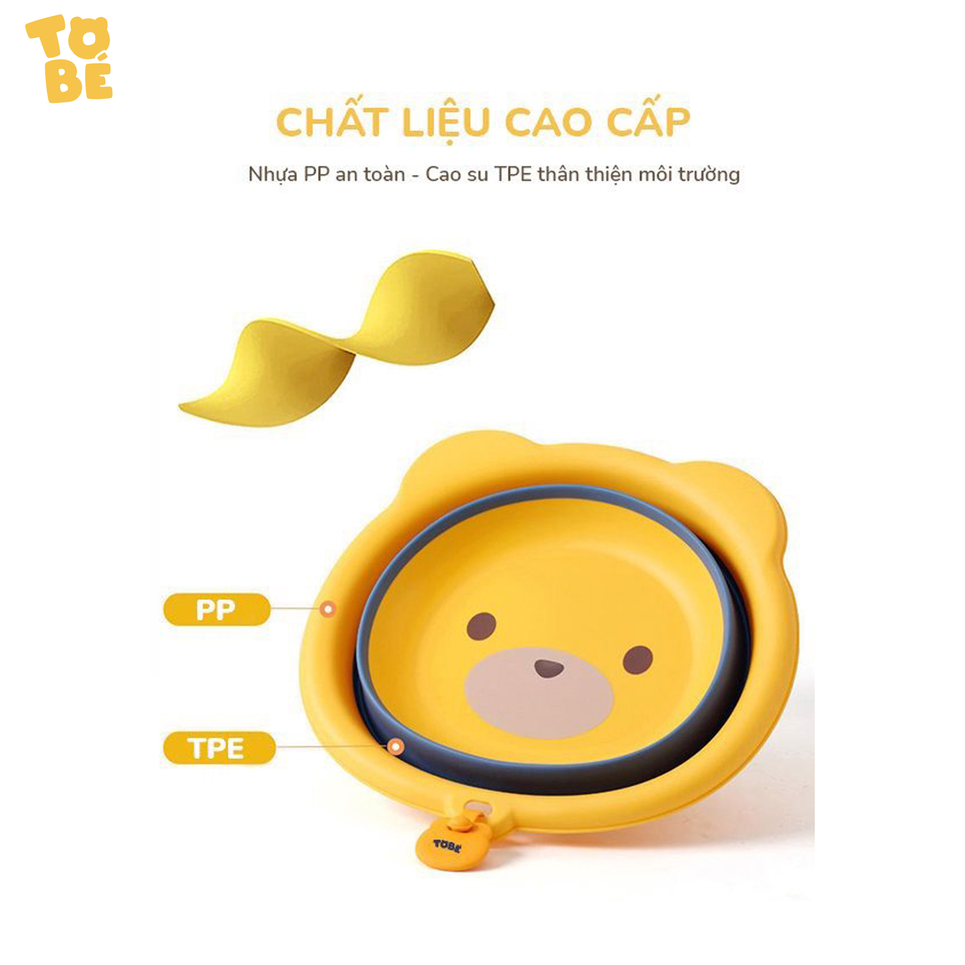 Chậu rửa mặt gấp gọn Tobé hình gấu