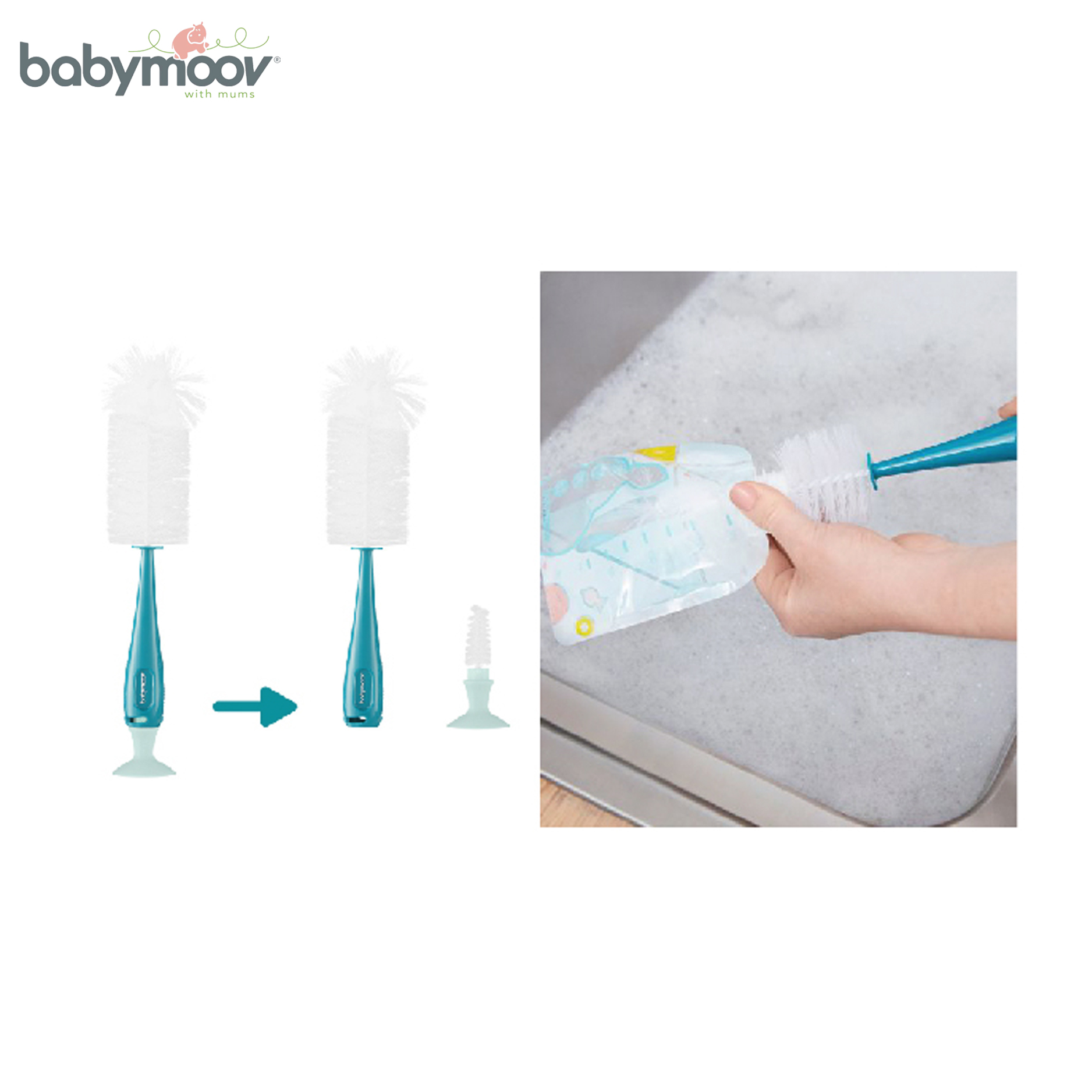 Bộ cọ bình sữa và núm ti Babymoov