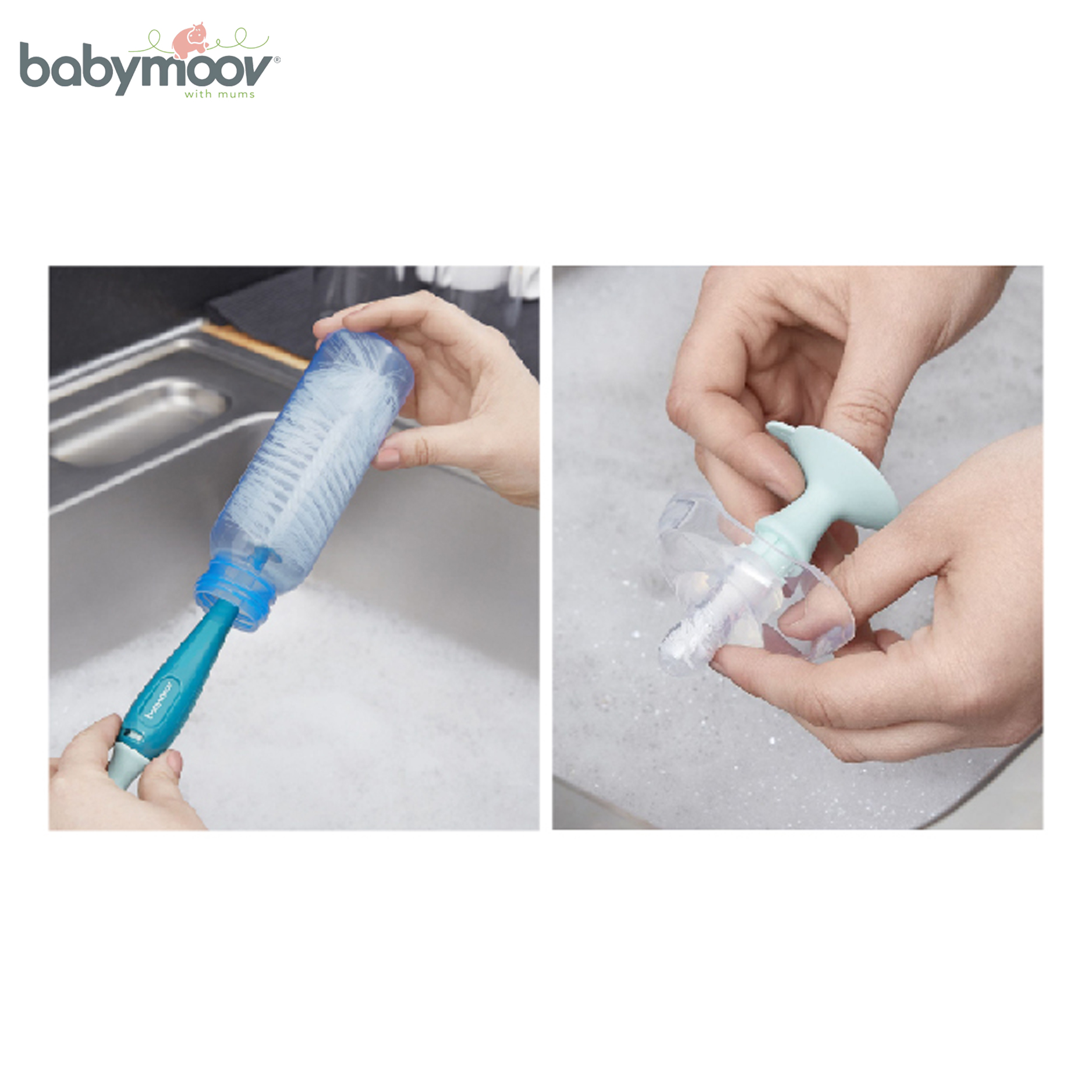 Bộ cọ bình sữa và núm ti Babymoov