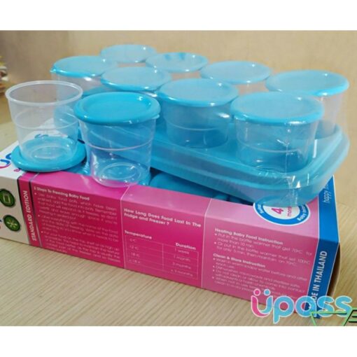 Bộ khay trữ đông thức ăn Upass có nắp đậy 8 hộp (70ml/hộp)