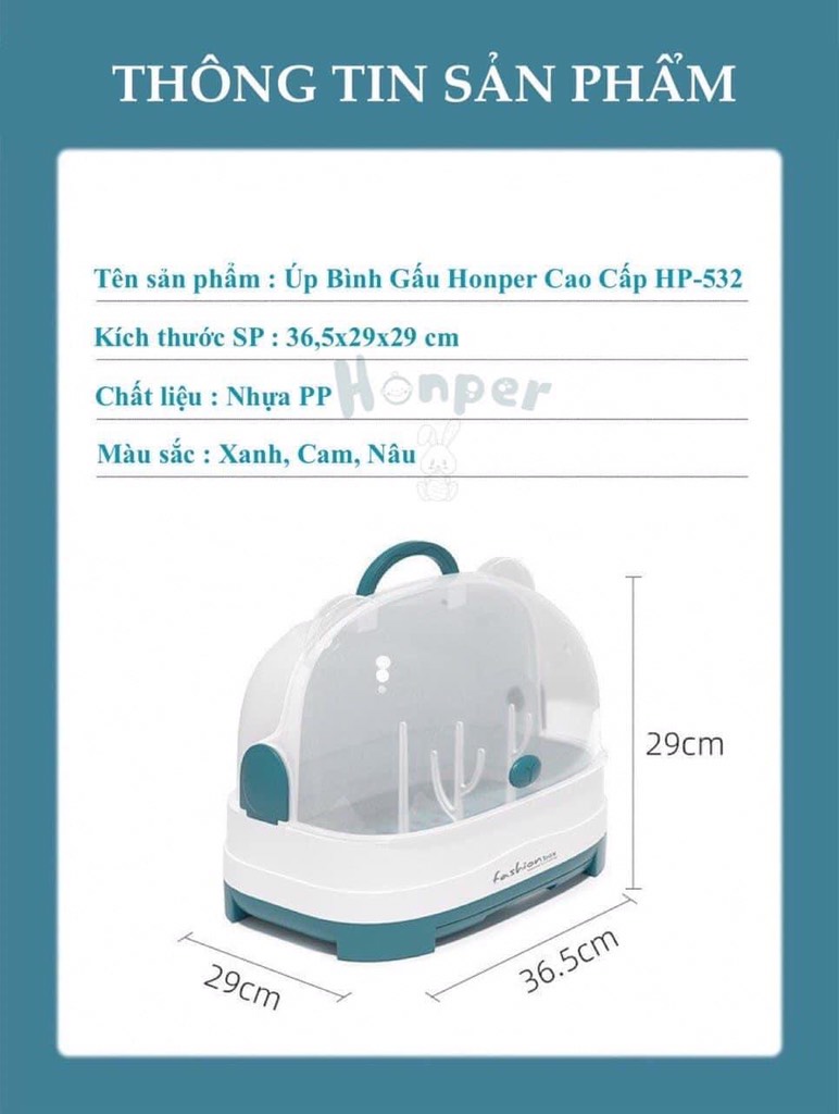 Giá úp bình sữa hình gấu Honper HP532