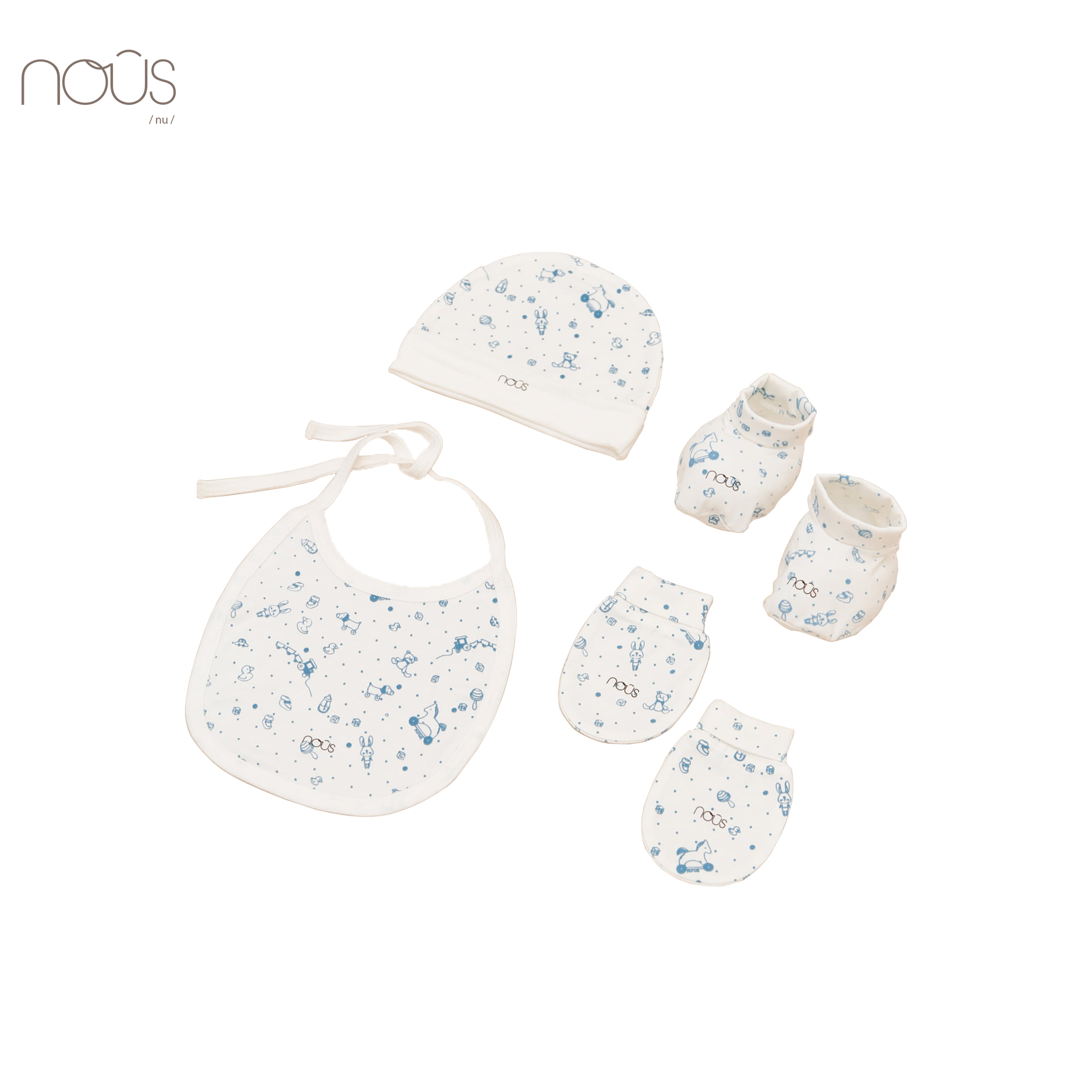 Set phụ kiện trắng hoạ tiết đồ chơi