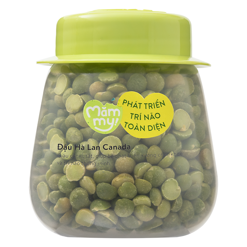 Hộp đậu Hà Lan Canada Mămmy (125g) - Giàu canxi, sắt, iúp bé phát triển xương chắc khỏe và trí não