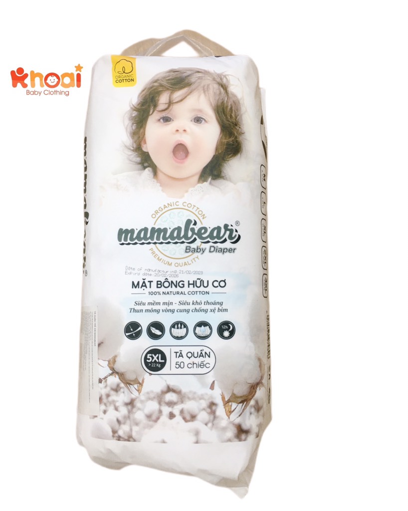 Tã quần Mama Bear size 5XL - 50 miếng (Trên 27kg)