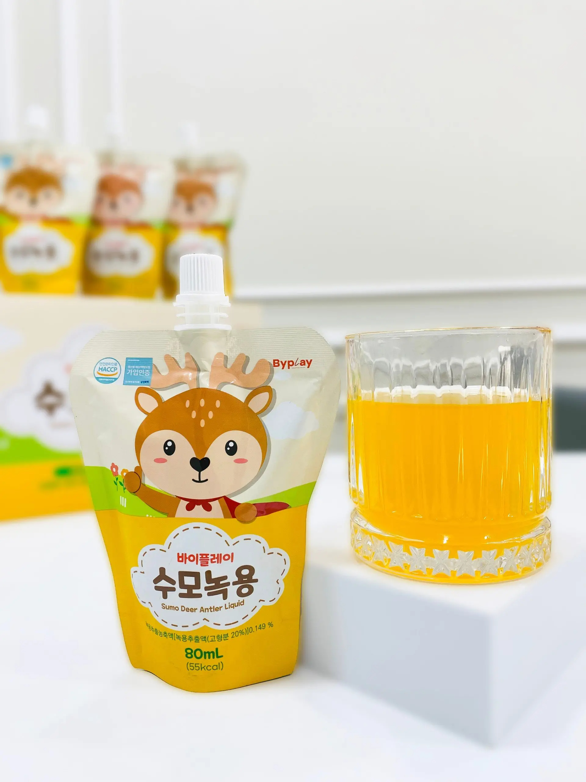 Nước gạc nhung hưu tăng cân BYPLAY SUMO DEER ANTLER LIQUID Hàn Quốc cho bé (Từ 1 tuổi)
