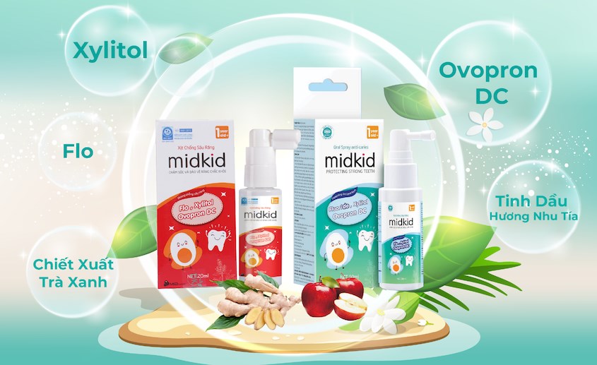 Xịt chống sâu răng Midkid 30ml (Từ 1 tuổi)