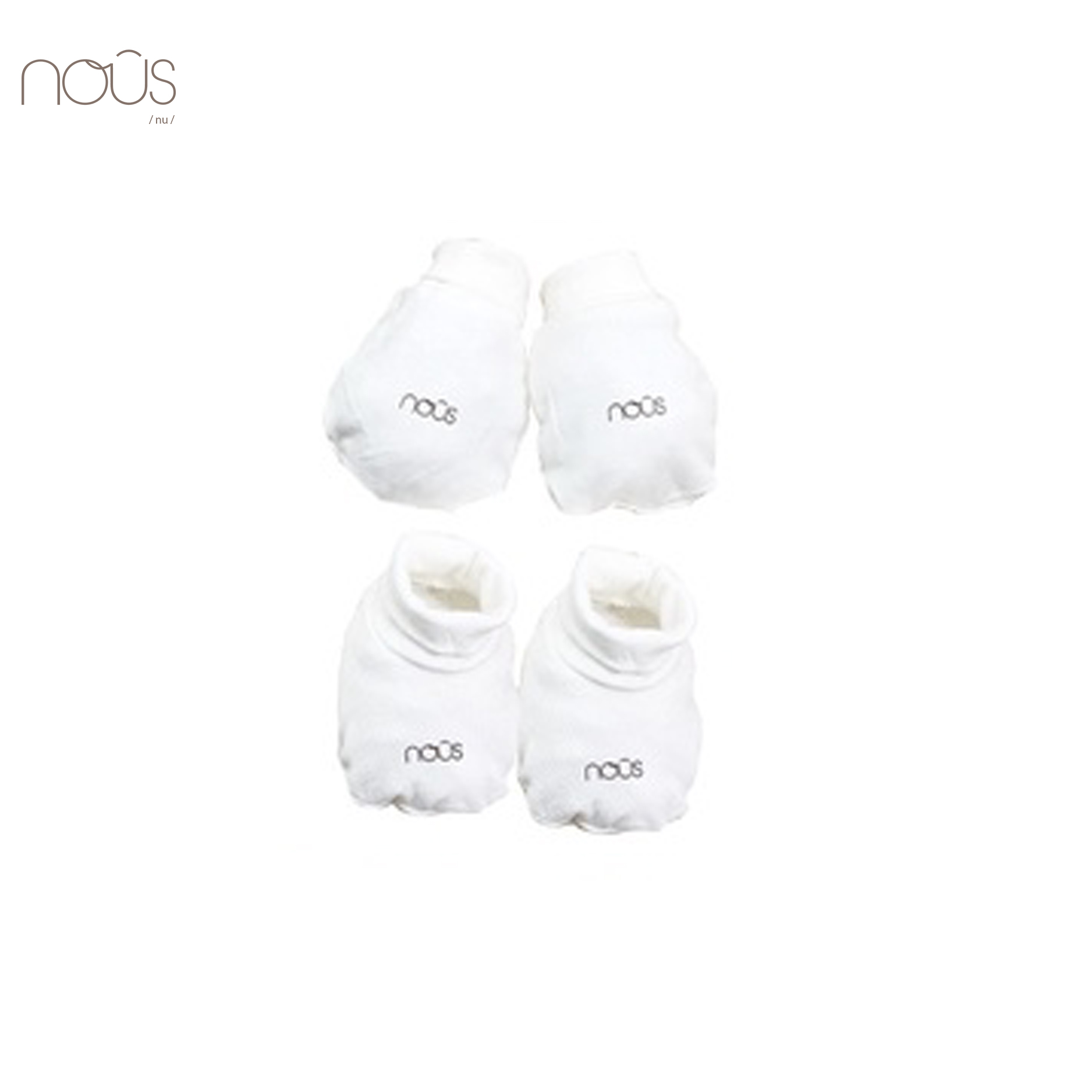 Set bao tay bao chân bo trắng