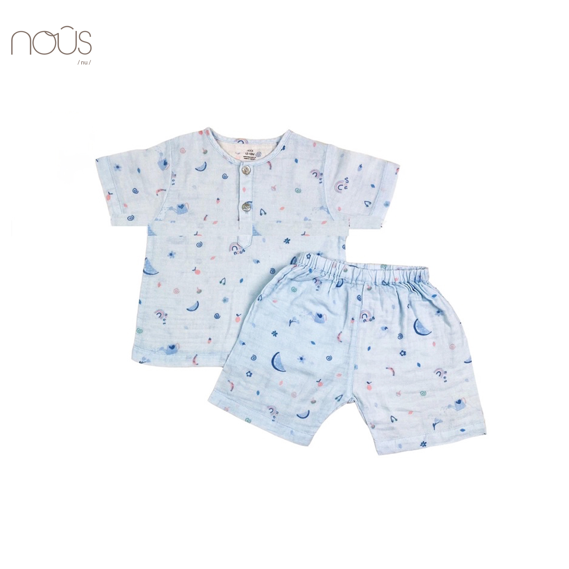 Bộ cộc xô xanh hoa quả