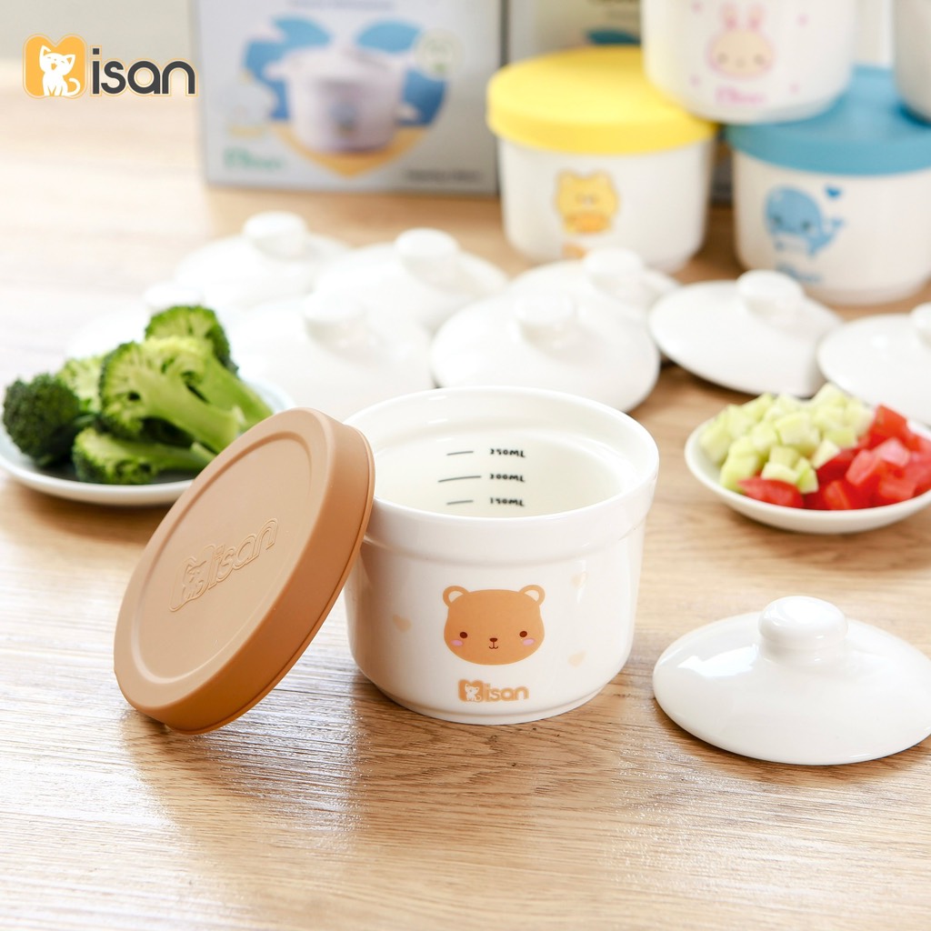 Bát sứ có nắp đậy, chia vạch Misan (2 nắp) 200ml