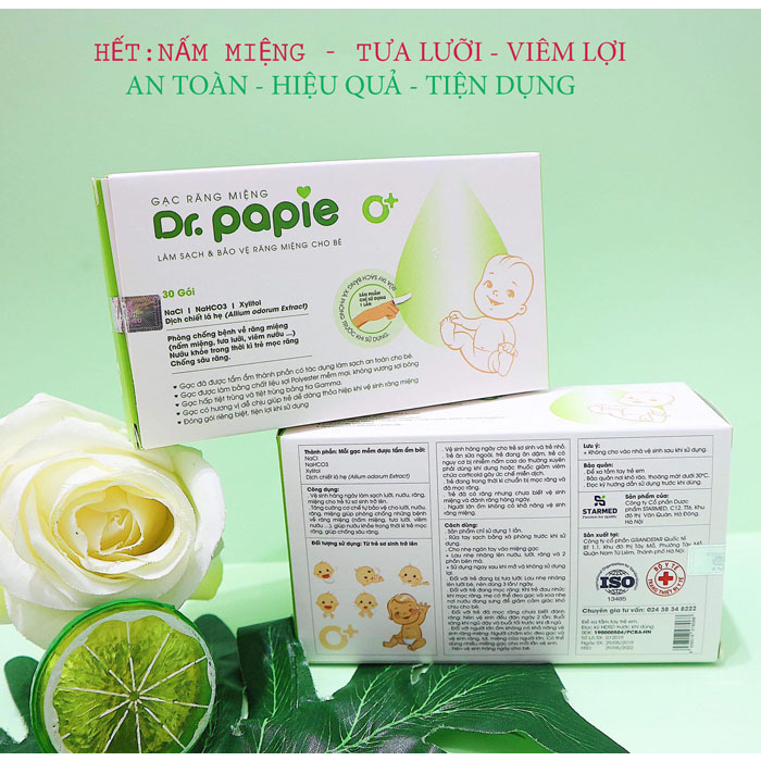 Gạc rơ lưỡi thảo mộc Dr.Papie