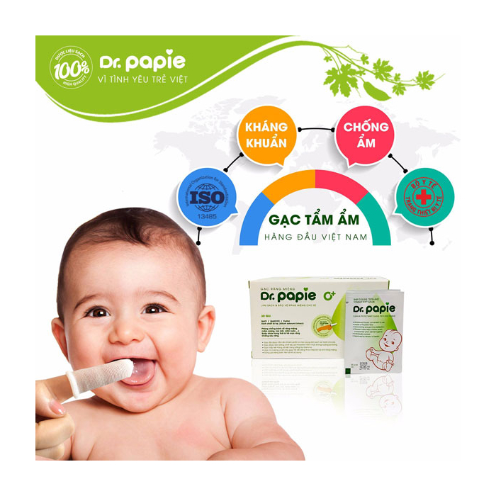 Gạc rơ lưỡi thảo mộc Dr.Papie