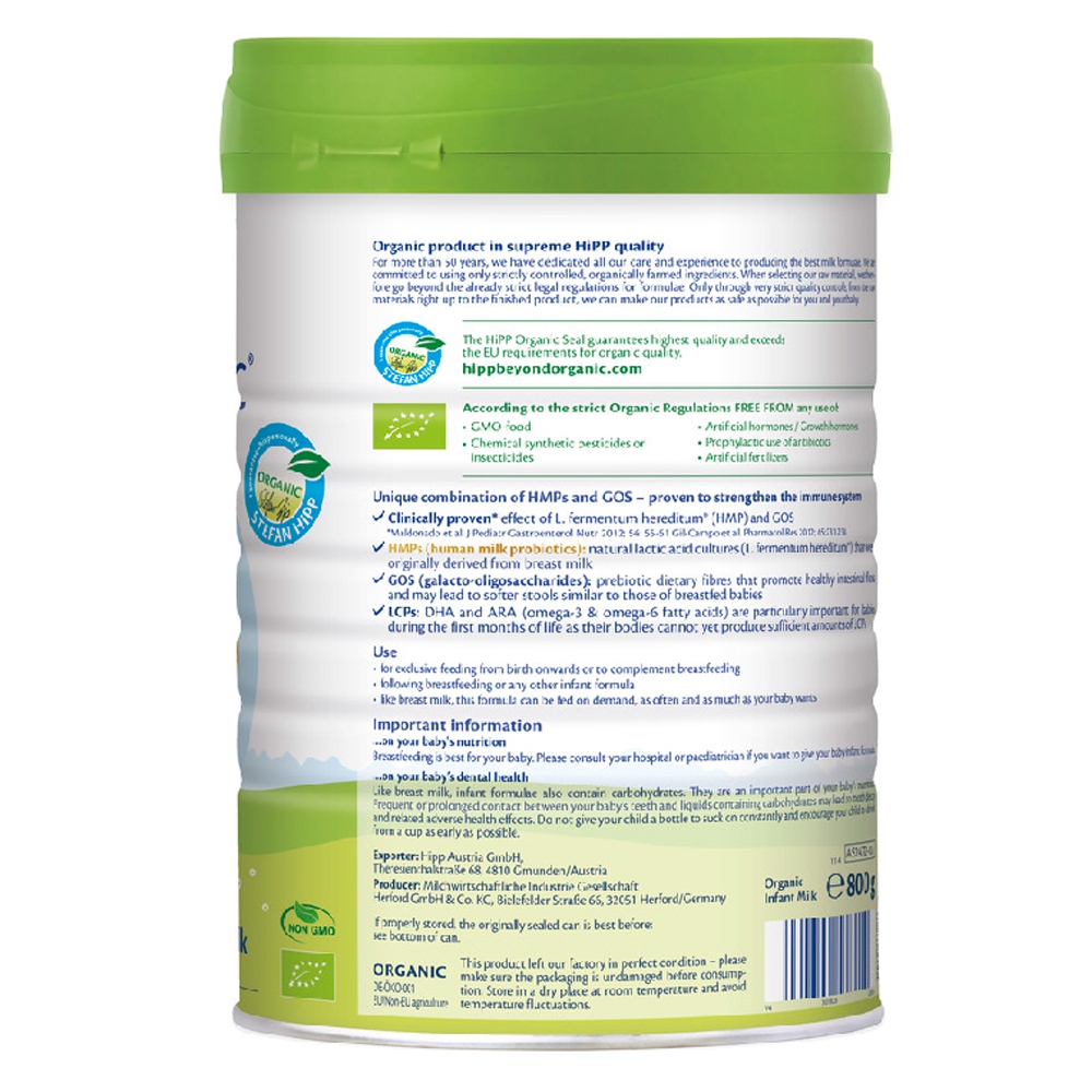 Sữa HiPP Organic Combiotic số 1 (0-6 tháng tuổi)