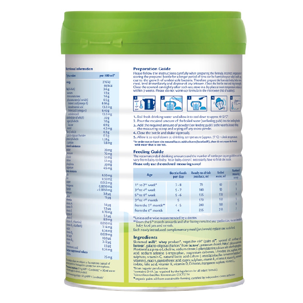 Sữa HiPP Organic Combiotic số 1 (0-6 tháng tuổi)