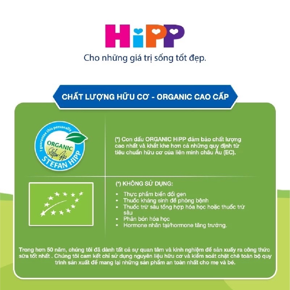 Sữa HiPP Organic Combiotic số 1 (0-6 tháng tuổi)