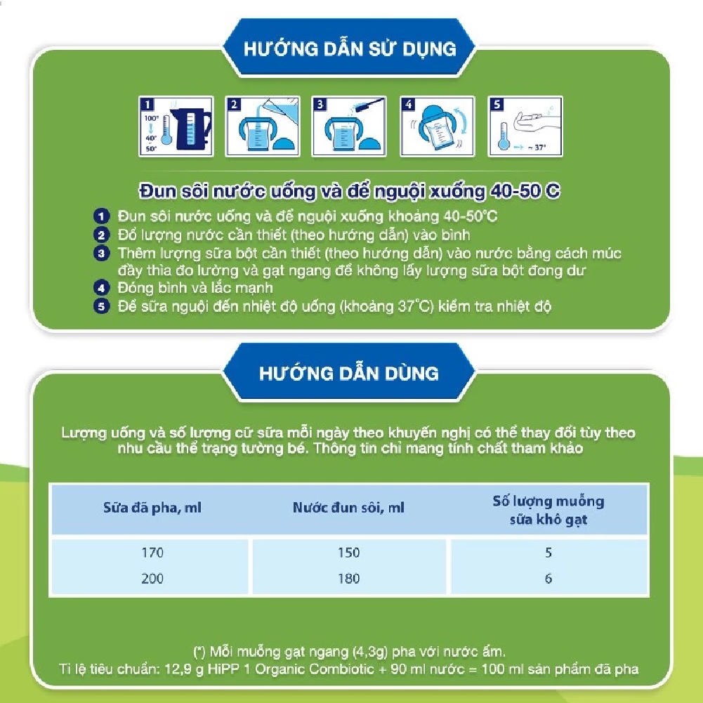 Sữa HiPP Organic Combiotic số 2 800g (6-12 tháng tuổi)