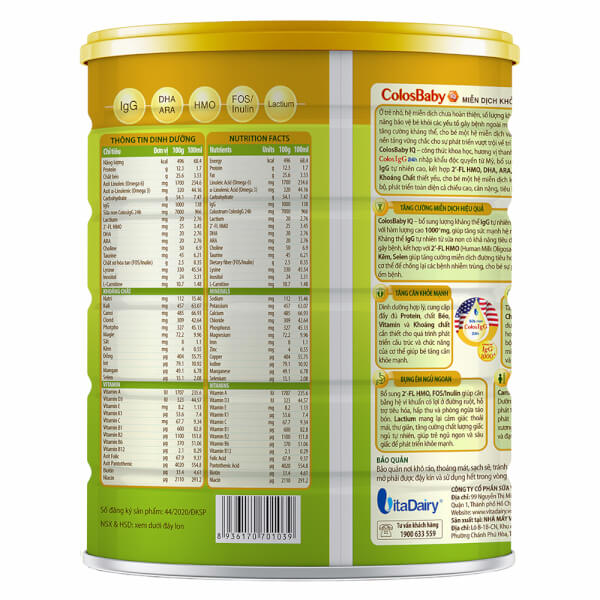 Sữa ColosBaby IQ Gold 0+ (0 – 12 tháng)