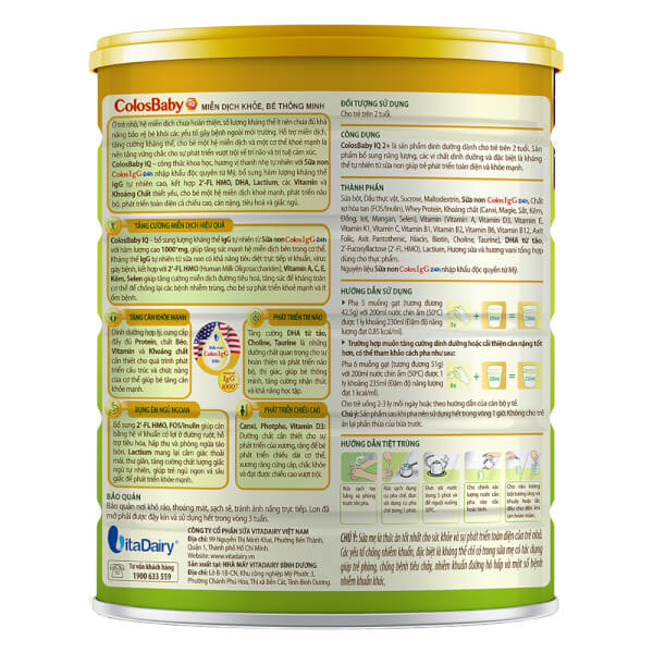 Sữa ColosBaby IQ Gold 2+ (trên 2 tuổi)