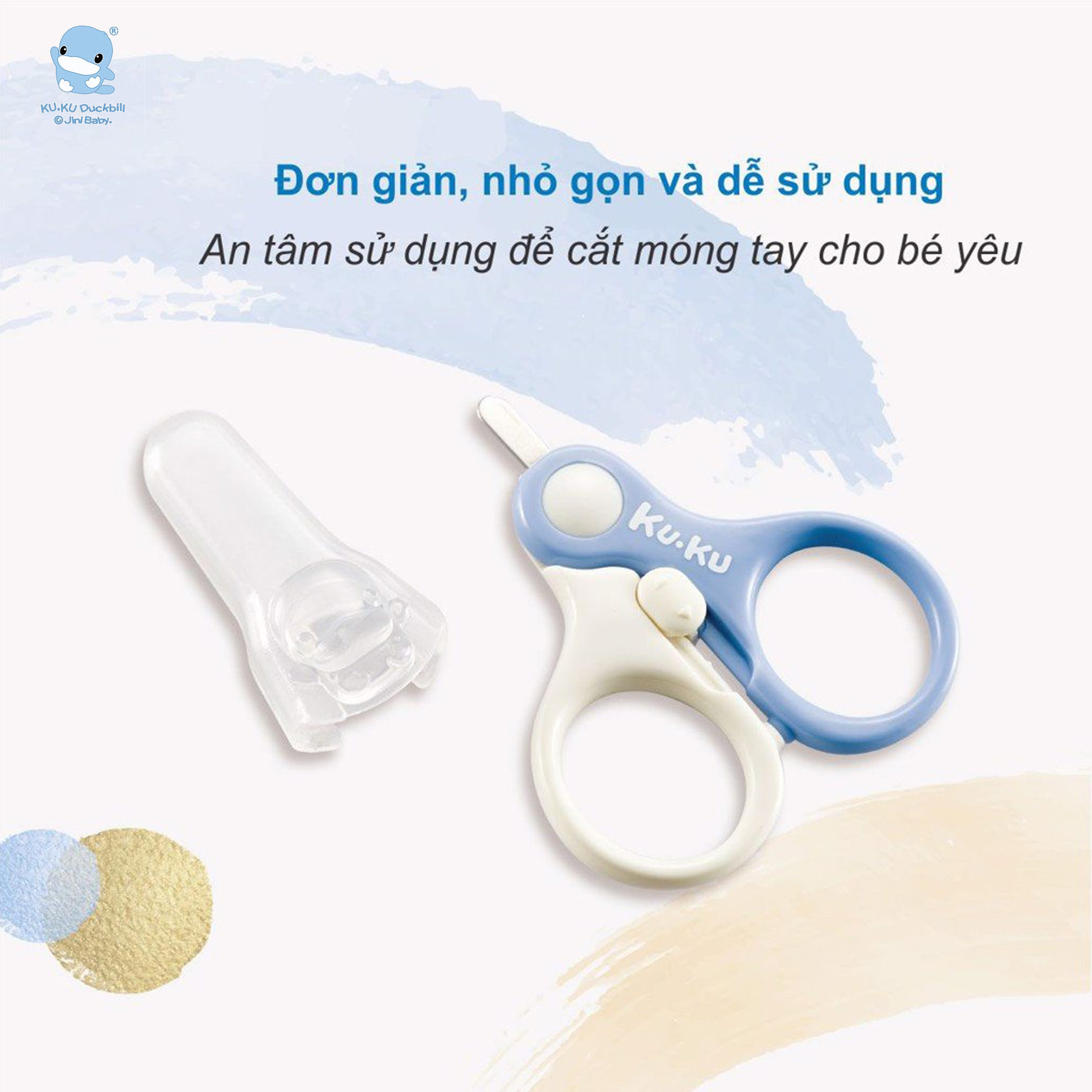 Kéo cắt móng tay KUKU an toàn cho bé từ tuổi sơ sinh