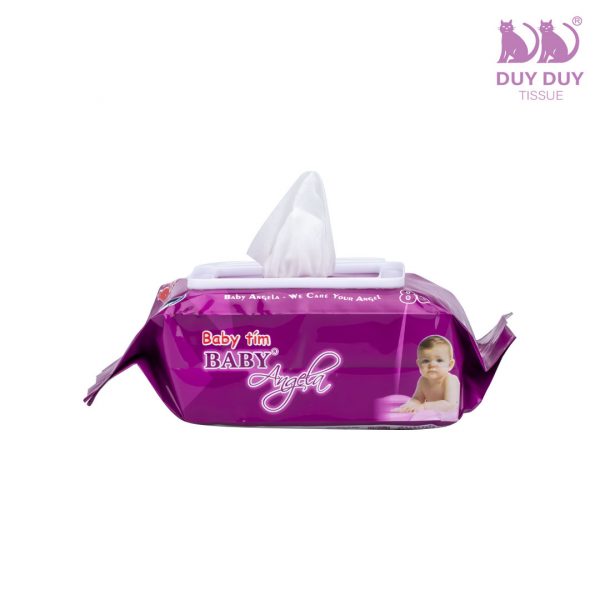 Khăn ướt em bé Angela, không mùi (100 tờ)