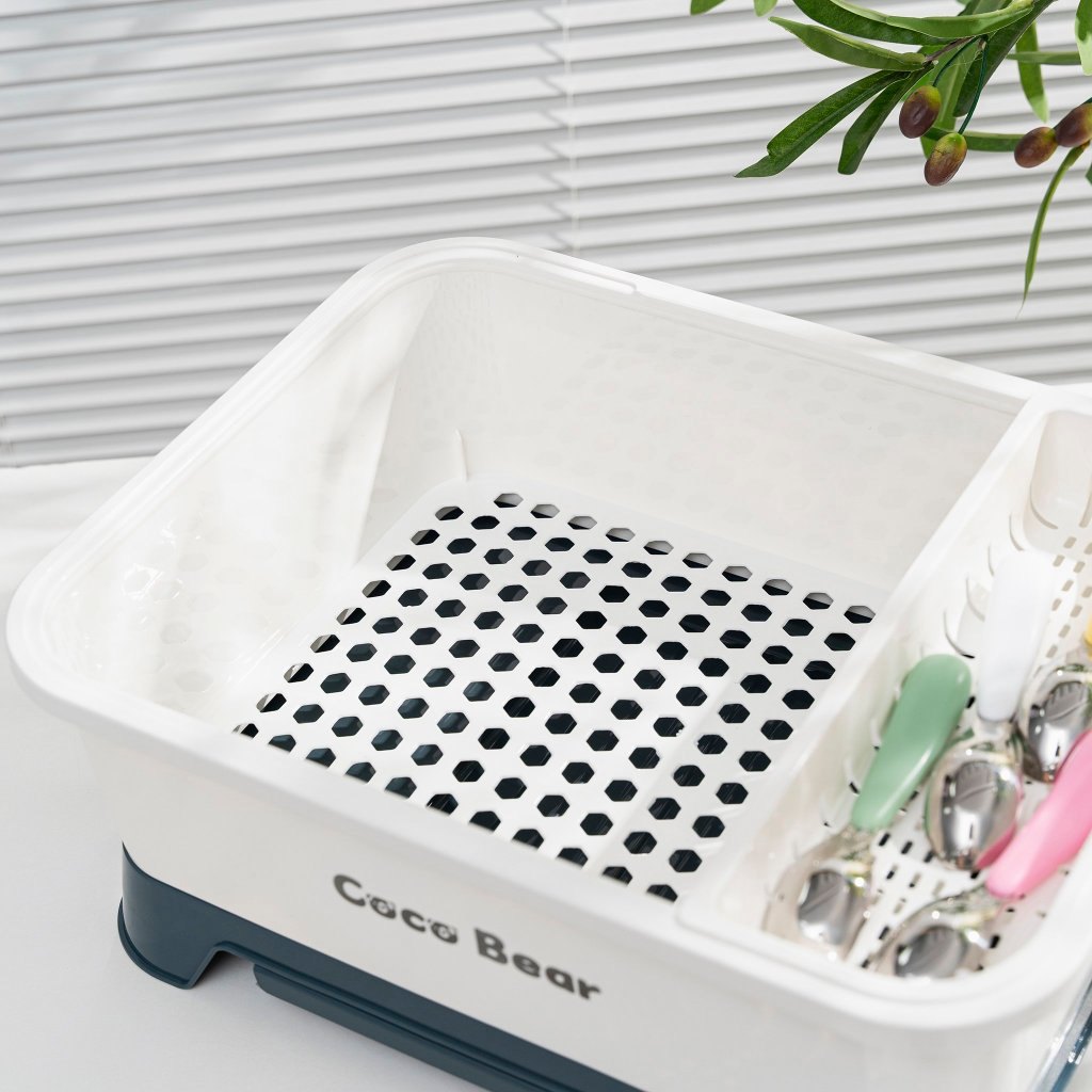 Khay, giá úp chén, dụng cụ ăn dặm, bình sữa Coco Bear cho bé