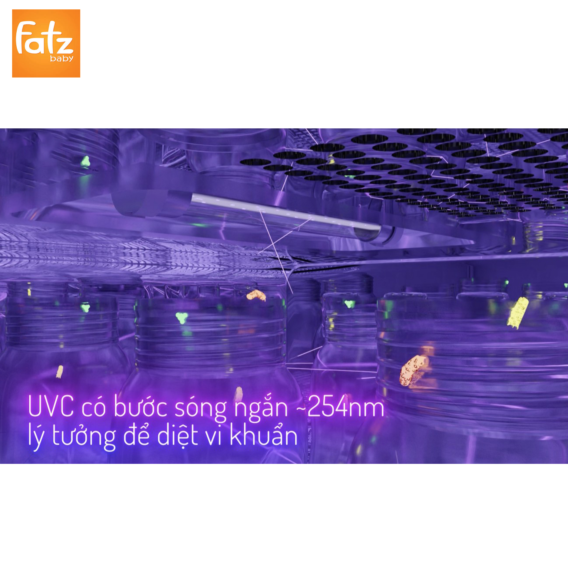 Máy tiệt trùng bình sữa bằng tia UV-LED có chức năng sấy khô Fatz Baby King 3 19L