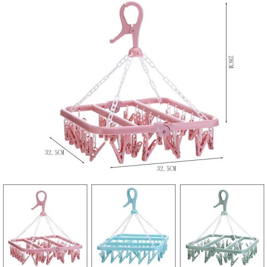 Móc chùm gấp gọn đa năng (32 móc kẹp tiện dụng)