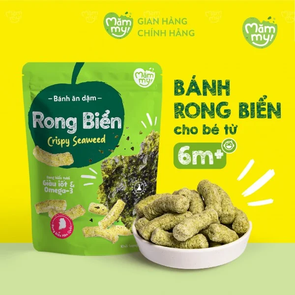 Bánh ăn dặm Mămmy vị rong biển -25g (Bé từ 6 tháng)