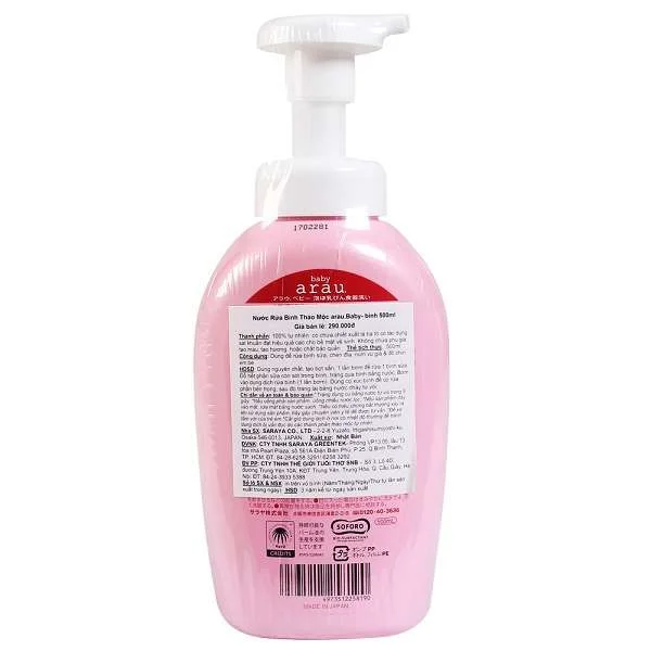 Nước rửa bình sữa Aura tạo bọt