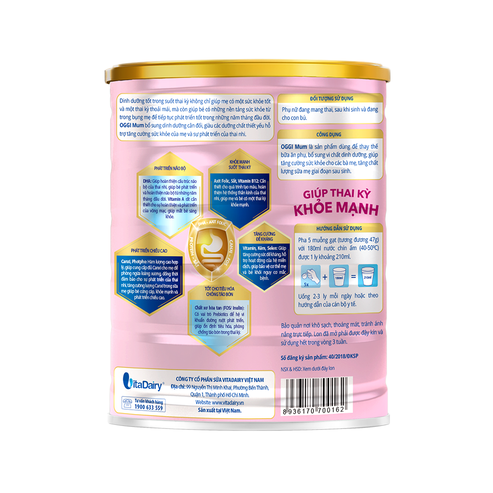 Sữa bầu Oggi Mum (Dành cho phụ nữ mang thai và cho con bú)