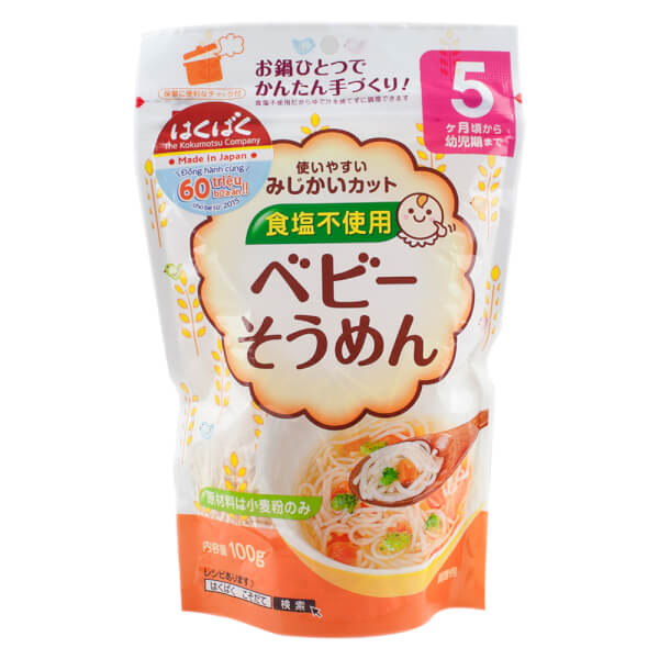 Mì Somen Hakubaku cho bé từ 5 tháng - 100g