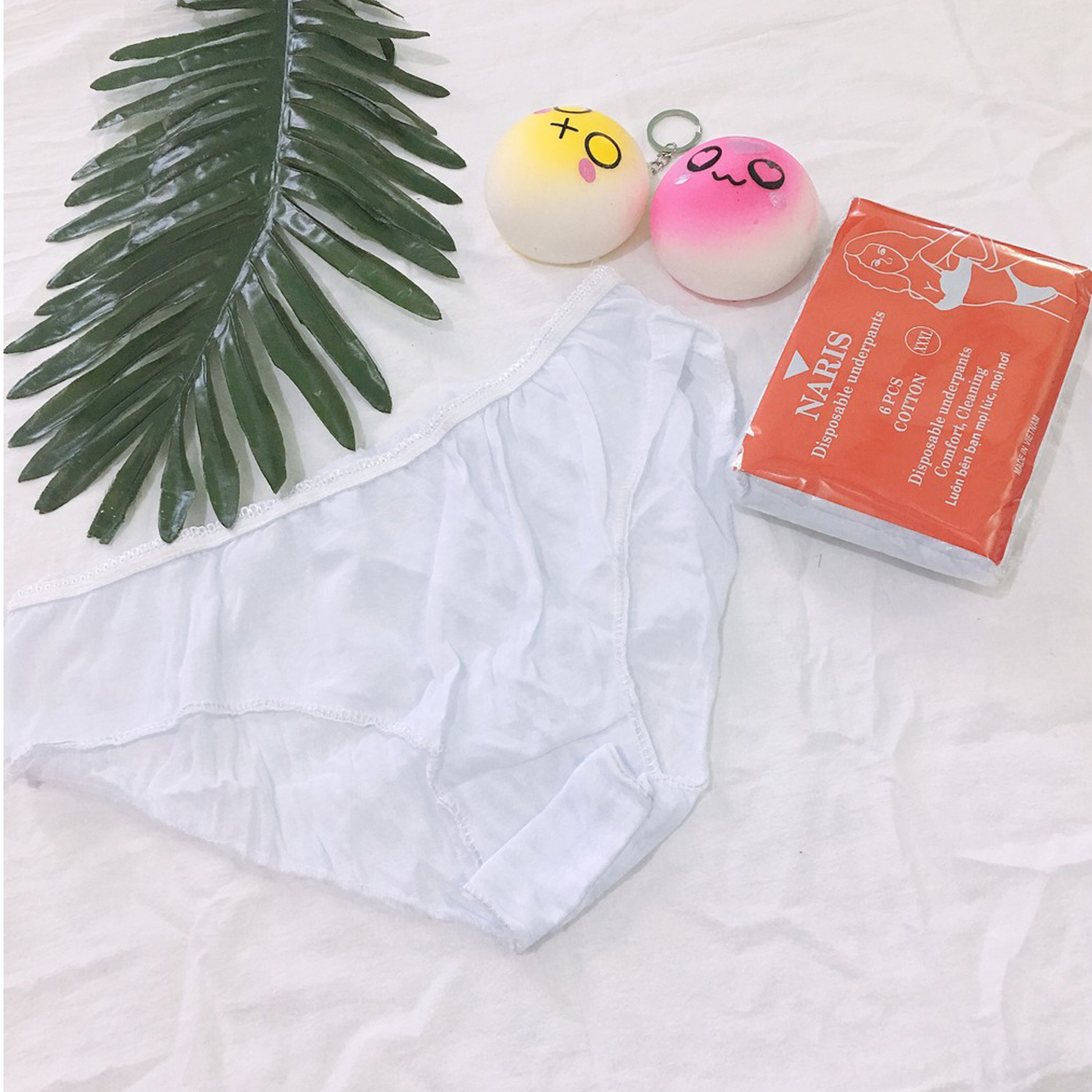 Set 6 quần lót giấy cotton Naris