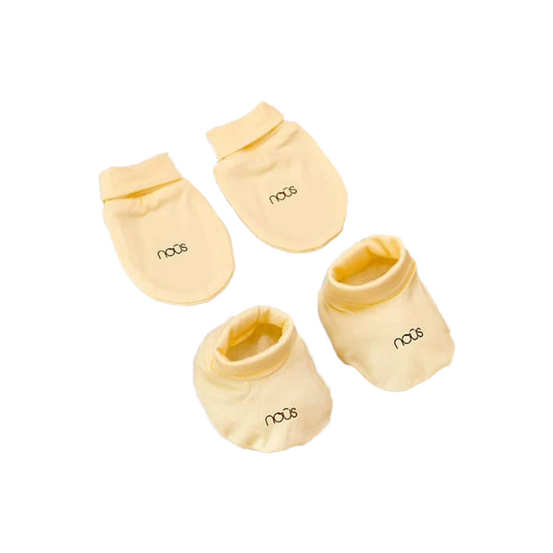 Set bao tay bao chân vàng nhạt