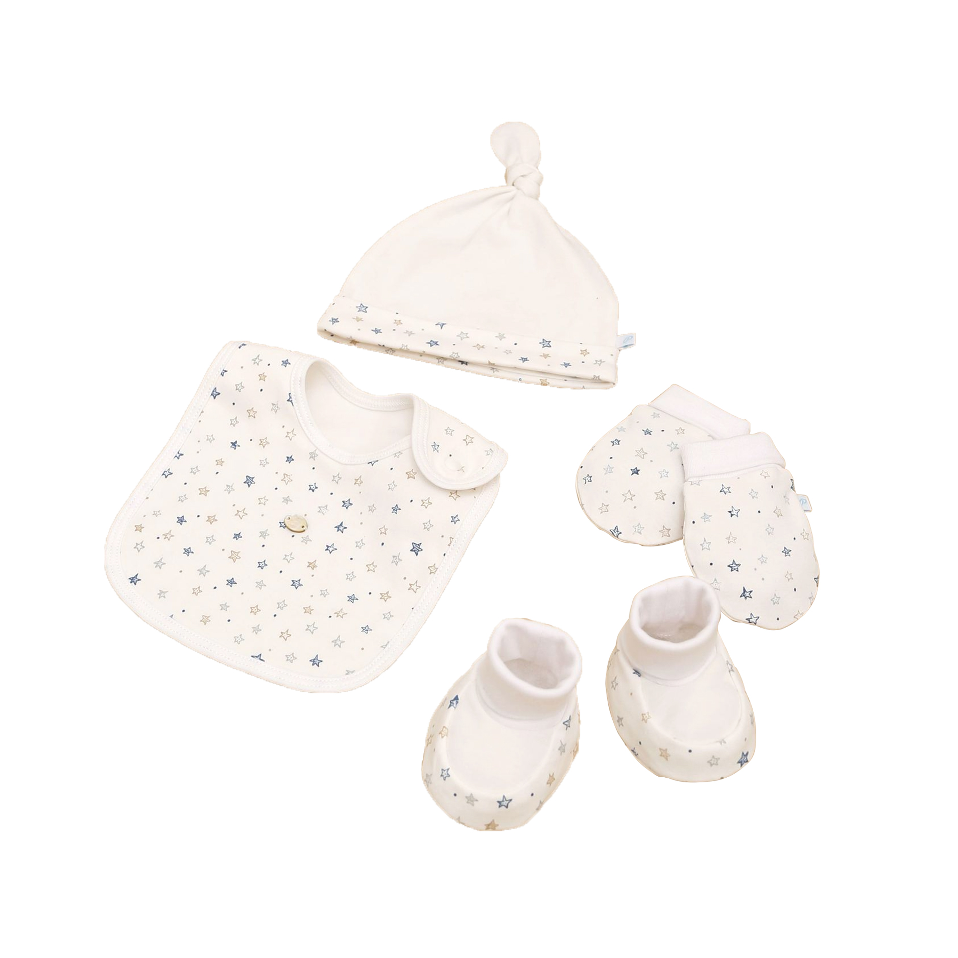 Set phụ kiện màu trắng họa tiết ngôi sao