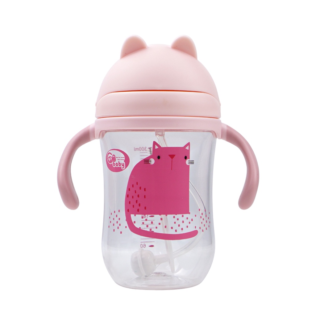 Bình tập uống nước tritan cho bé GB-Baby 300ml (Tặng kèm chổi vệ sinh ống hút)