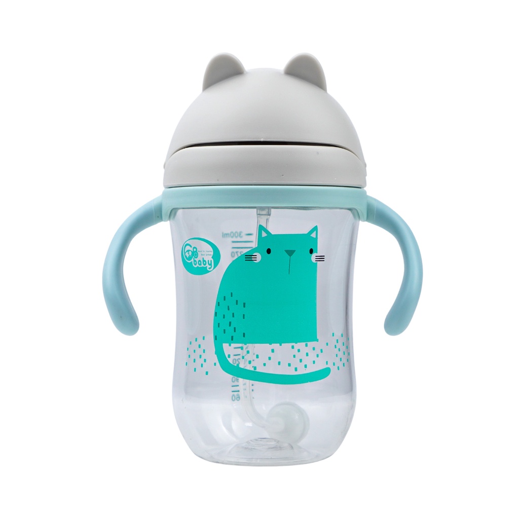 Bình tập uống nước tritan cho bé GB-Baby 300ml (Tặng kèm chổi vệ sinh ống hút)