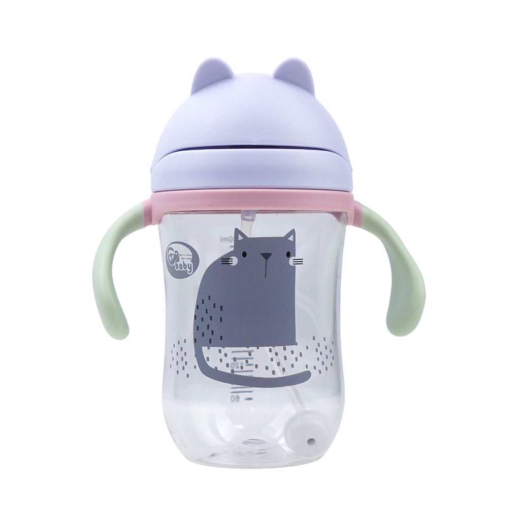 Bình tập uống nước tritan cho bé GB-Baby 300ml (Tặng kèm chổi vệ sinh ống hút)