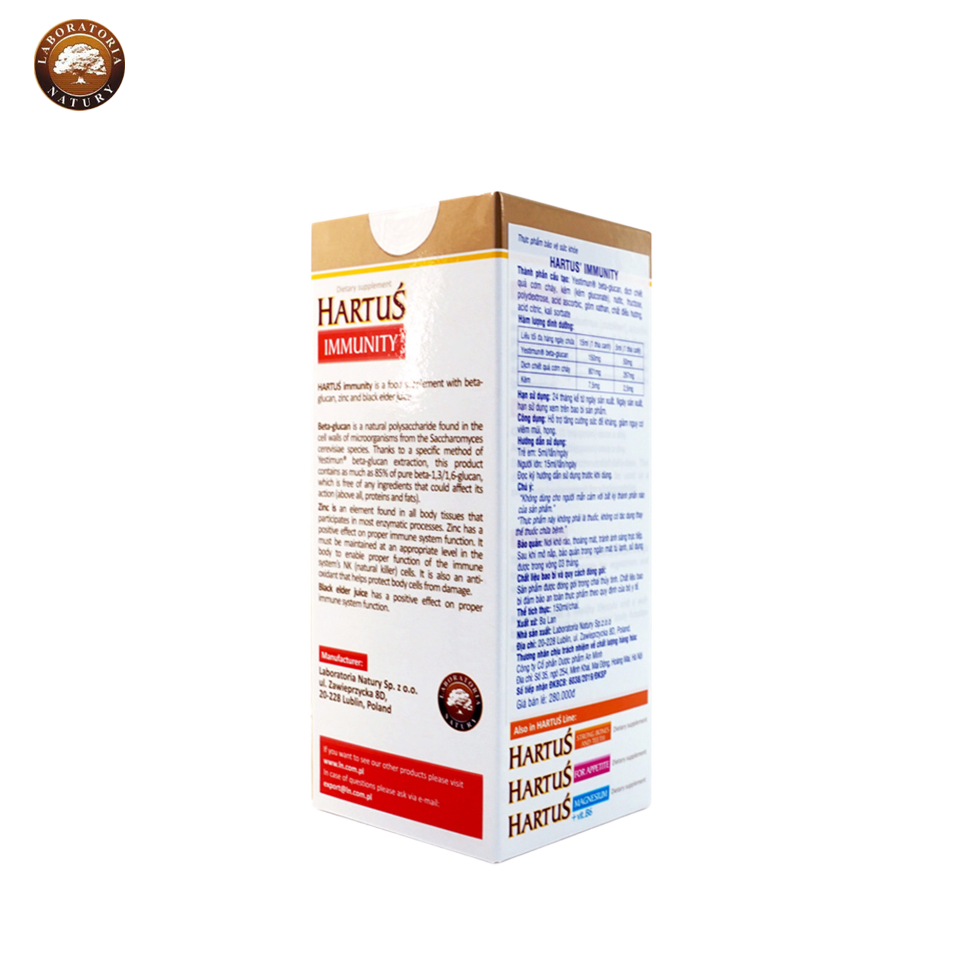 Siro tăng cường miễn dịch Hartus' Immunity (150ml)