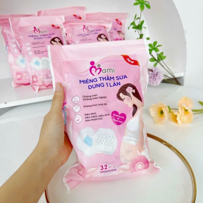 Miếng lót thấm sữa Mami Care - siêu thấm, bông đã qua tiệt trùng