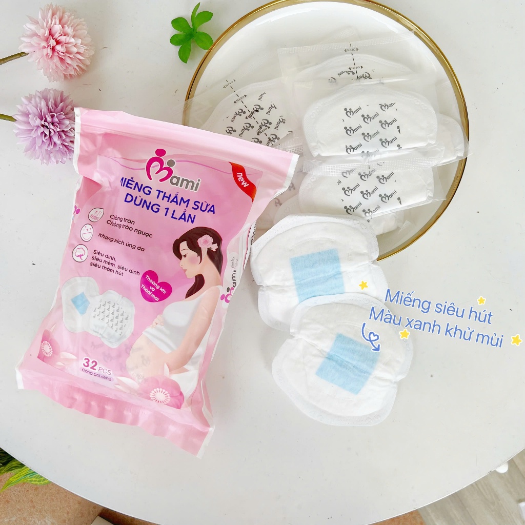 Miếng lót thấm sữa Mami Care - siêu thấm, bông đã qua tiệt trùng