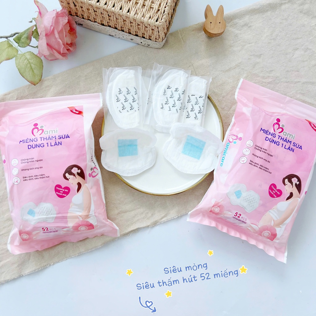 Miếng lót thấm sữa Mami Care - siêu thấm, bông đã qua tiệt trùng