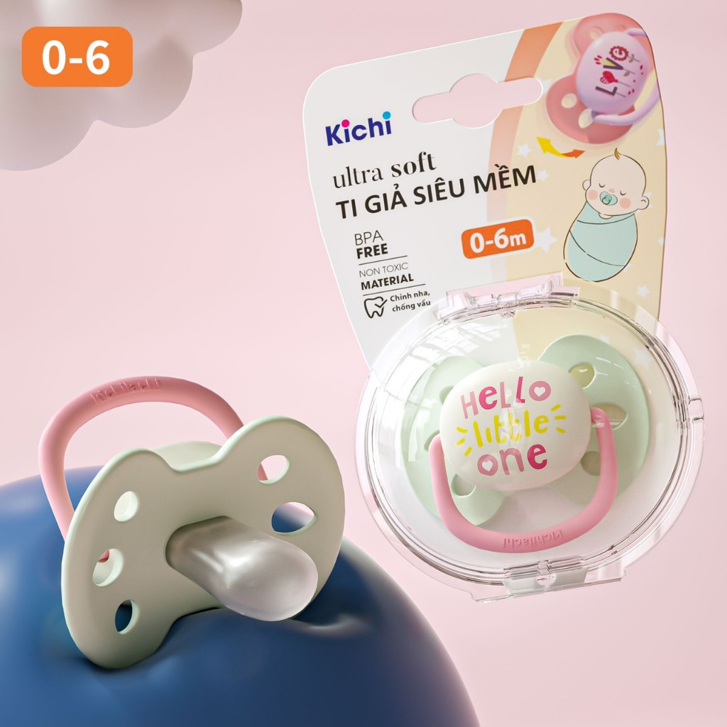 Ty ngậm Kichilachi Ultra Soft siêu mềm (0-6 tháng)