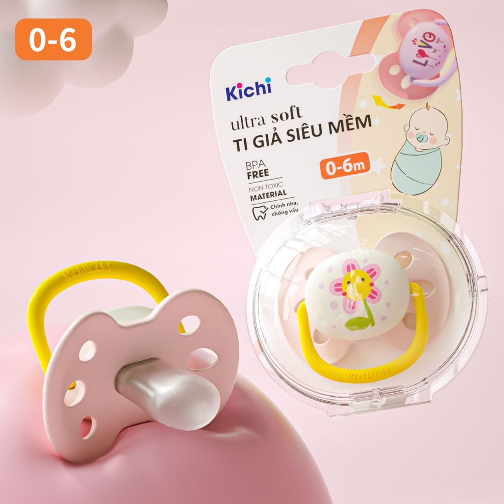Ty ngậm Kichilachi Ultra Soft siêu mềm (0-6 tháng)