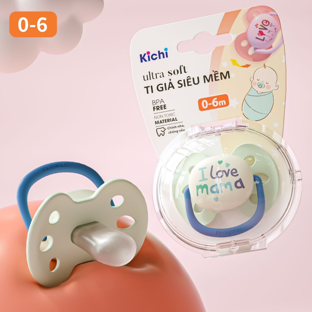Ty ngậm Kichilachi Ultra Soft siêu mềm (0-6 tháng)
