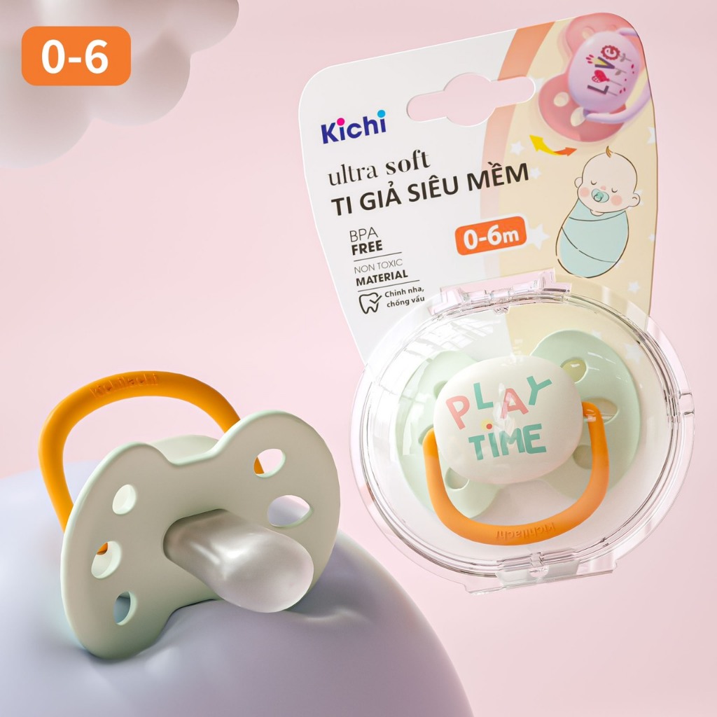 Ty ngậm Kichilachi Ultra Soft siêu mềm (0-6 tháng)