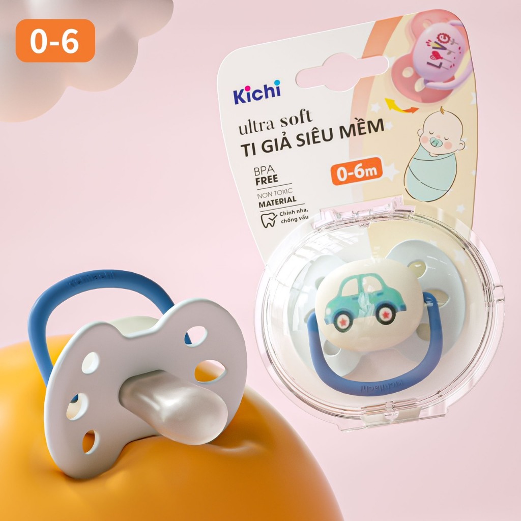 Ty ngậm Kichilachi Ultra Soft siêu mềm (0-6 tháng)