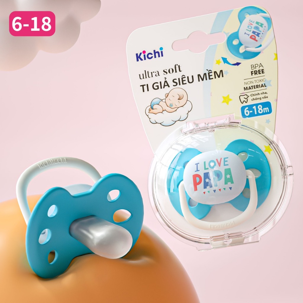 Ty ngậm Kichilachi Ultra Soft siêu mềm (6-18 tháng)